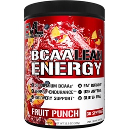 EVL BCAA Lean Energy Powder - 使用BCAAs 氨基酸和清洁增能剂的预研绿茶脂肪燃烧器支持 - BCAA 工作后回收饮料用于Lean Muscle回收 - 果汁
