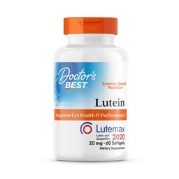 最佳Lutein、支持眼科健康和性能、非GMO、无葡萄糖、20毫克、60软胶