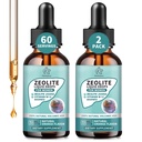 (2 Pack) Zeolite Drops for Women,Adults and Kids - Clinoptilolite Zeolite Liquid Drops with Vitamin B12 & D3 - Immune Health, Natural Metabolism, Energy & Clear Skin,60 Day Vegan Supply