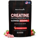 Creatine Monohydrate 5000mg Gummies, Pre-Workout 5g Creatine Gummy Supplement for Men & Women: Muscle Builder & Energy Boost, Sugar Free, Vegan, Strawberry Flavor, (120 Count) Made in USA