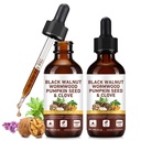 2 Pack Wormwood Black Walnut Clove Cleanse drop For Humans Elimination, 20-in-1 Potent Herb Complex W/ Garlic/Oregano/Pumpkin Seed/Milk Thistle for Microbiome Balance, Antioxidant, Raspberry Flavor