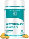 Omega 3 鱼油 1200mg 与 Nattokinase 补充 4000 FU 有机 → DHA → EPA → Nattokinase 从日本 Natto →心血管和循环支持 → 心脏健康支持 → 60 软胶