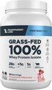 Transparent Labs Grass-Fed Whey Protein Isolate - Natural Flavor, Gluten Free Grassfed Whey Protein Powder w/ 28g of Protein per Serving & 9 Essential Amino Acids - 30 Servings, Strawberry Milkshake