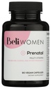 Beli Women Prenatal Multivitamin, for All Stages of Pregnancy, 400mg Choline, Folate, Vitamin D. Supports Egg Quality and Fertility, Gluten & Allergen Free, 90 Vegan Capsules (30-Day Supply)