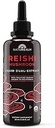 Natharm Reishi蘑菇液体叮当补充剂 — 促进平静、免疫支持和睡眠援助、Vegan、Non-GMO — 有机水果机构,1个月供应