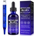 Methylene Blue Drops – Methylene Blue Pharmaceutical Grade, 1% Solution Supplement for Humans Brain Health, Focus & Cognitive Support, No Formaldehyde, 60ml (2.02FL.OZ)