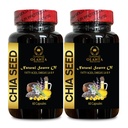 CHIA Seed Extract Oil - chia Seeds Gluten Free, Omega 3, 6, 9 & Other Essential Fatty Acids, Cold-Pressed, Metabolism Support, Energy Booster - 2 Bottles 120 Capsules