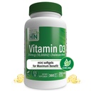 健康 营养 维生素 D3 10,000iu 360 最大受益年的小型软胶 供给 → 250mcg Colecalciferol → 第3个缔约方测试 → 非GMO USP 有机EVOO的级别
