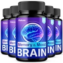 (5 Pack) Brain Memory and Mood Capsules, Memory & Mood Brain Capsulas Supplement, Brain Health & Loss Support Pills, Cleansing Double Clean Pastillas, Advanced Wellness Nootropic Pills Reviews (300ct)