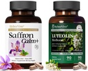 HyperVive Saffron with Ashwagandha & L-Theanine + Luteolin Bundle – Stress Relief, Cortisol Balance, Mood, Focus & Brain Health Support, Vegan Capsules