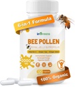 6-in-1 Bee Pollen Supplement, Bee Pollen for Women & Men, Imune & Energy Support, Non-GMO, Made in America, 120 Capsules (英语).