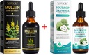 Mullein Drops for Lungs Cleans and Soursop Bitters Liquids, Mullein Leaf 提取带氯phy的丁香, Soursop 多维他明 Drops, 天然草药 男女补充剂