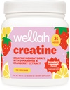 Wellah Creatine for Women - Creatine Monohydrate with Dandelion & Cranberry Extract (100 Servings, Strawberry Lemonade)