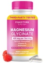 Pink Stork Magnesium Glycinate 420mg with Vitamin D - Magnesium Supplement for Women to Support Natural Calm, Mood, and Sleep - Hormone Balance for Women - 60 Capsules, Berry Essence, 1 Month Supply