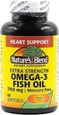 自然综合鱼类油 1760 mg Omega 3 额外力量 - 60 软胶
