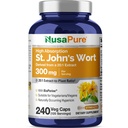 NusaPure St. John's Wort 20:1 提取物,300 mg 等效于 6000 mg 240 Veggie Capsules (Vegetarian,非GMO) Bioperine