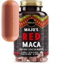 Maju 超级食品 有机红麦卡根 Capsules 120ct - 女性焦点曲线增强 营养 助推药,增益 Thips, Powder in Pill 补充药