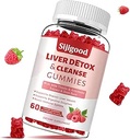2 Pack Liver Cleanse Detox and Refering Gummys - 配有Artichoke, Dandelion 和 Elderberry的西丽玛琳牛奶湿润补品 - 肝脏支持补品 - 120 Raspberry Flavored Gummys