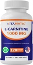 维生素L-Carnitine Fumaate 1000毫克 - 120 蔬菜罐头(1瓶)