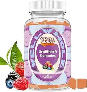 Well & Whole Urolithin A Gummys 1000 mg 配有 CoQ10 和 Resveratrol , Mitochondrial 补编, 肌肉支持, 非 GMO, Vegan, 60 个伯爵