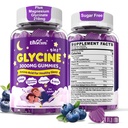 Glycine Gummies, Sleep Aids for Adults, No Melatonin, Glycine 3g Supplements with Magnesium Glycinate, L-Theanine, GABA, Relaxation and Antioxidants Support, Sugar-Free Vegan Chew Gummies, 120 Ct