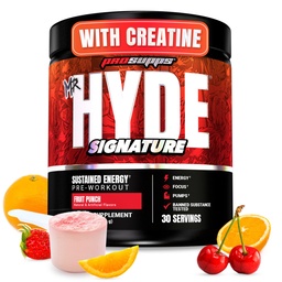 PROSUPS先生 与Creatine、Beta Alanine和Cafeine合作的Hyde Signative Power工作前粉 -- -- 性能、能量和耐力 -- -- 男女的清洁健身和健身补充品(Fruit Punch,30名服务员)