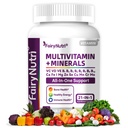 Multivitamin + Minerals, 21-in-1 Nutritional Complex, VC VD VE B₁ B₂ B₃ B₅ B₆ B₇ B₉ B₁₂ Ca Fe I Mg Zn Se Cu Mn Cr Mo, All-in-One Support, 90 Tablets