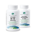 Earth's Splendor: Vitamin B12 & Calcium, Magnesium, Zinc Bundle. Gluten Free, No Artificial Flavors or Colors, Supports Energy Metabolism & Bone Health
