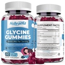 Glycine 3g Gummies, Organic L-Glycine Supplements with NAC for Sleep & Cellular Support, Plus B6, L-Theanine & Taurine for Nerve, Liver Detox & Immune Health, Sugar Free, Vegan, 120 Chews