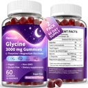 (2 Pack) Glycine Gummies, Glycine 3g With L-theanine & Magnesium Glycinate, Glycine Supplements for Sleep, Detox, Relax, Nerve Support, High Absorption, Sugar Free, Vegan, Non-GMO, Mixed Berry Flavor