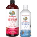 玛丽鲁斯的液体晨报 多维塔明 Raspberry (32oz) & Liquid Nighttime 多矿椰子 (15.22oz) QQ无糖,No Melatonin QQ Vegan, Non-GMO QQ支持睡眠,美,以及整体健康.