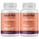 BESTVITE L-Citrulline 750mg 每卡普尔(240个蔬菜卡普尔)(120x2) - 无 Stearates - 无 Silica - 无填充器 - 非 GMO - Gluten Free - Vegan