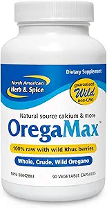 North American HERB & SPICE OREGAMAX - 90 VEGI CAPSULES - 健康消化和免疫支持 - Oreganol P73 Oregano Oregano Oil Supplation with Garlic & Onion - 非GMO - 90 services