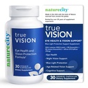 NatureCity True-Vision Eye保健补编 - 以植物为主的Lutein和Zeaxanthin 配有高潜力沙坪 20mg - 蓝光保护,支持中央和夜视(30 Veggie Capsules)