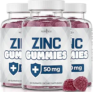 新AGE 锌胶 - 50mg 高硫酸锌补充剂,免疫防御剂,强力天然抗氧化剂,Non-GMO 180 Count (Pack of 3)