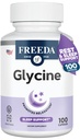 FREEDA Pure Glycine for Sleep Support 1800mg - Amino Acid for Relaxation, Calm & Recovery - Vegan, Kosher, GF L-Glycine Supplements for Nighttime Support & Metabolism (100 Vegetable Capsules)