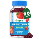 活性糖 无多维他命 Gummys 配有铁维他命 A, C, D, E, Niacin, B6, Folate, B12, Biotin, Pantothenic Acid, Zinc | Great Tasting 成人多维他命 Gummy | 90 Gummys