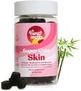 真菌超可爱 - 蘑菇补充剂 - 查加蘑菇,Biotin,Collagen Peptides,Keratin,维生素C,竹片提取剂 - 健康皮肤和平滑皱纹(30个蘑菇古米)
