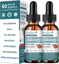 (2包) Glucosamine Chondroitin MSM液滴 -- -- 与长老莓、Boswelia、Bromelain、Hyaluronic酸 -- -- 对成年人、男子和妇女的抗氧化剂免疫支持的超强联合支持补充