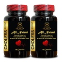 Herbal Choless Control Natural Formula for Support Already Healthy Cholesterol Level | Niacin, Garlic, Cayenne Powder, Policosanol & Guggul Blend - 2 Bottles 120 Capsule