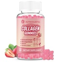 Collagen Gummies - Hydrolyzed Collagen with Vitamin D & Biotin, 60 Strawberry Gummies, May Support Skin, Hair, Nails, Immune & Joint Health - Non-GMO, Gluten & Dairy-Free