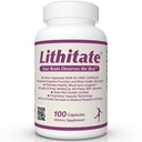 Lithium Apartate 10mg QQ支持认知功能和脑健康与衰老 NSF认证 QQ促进精神清晰度,健康混合与长寿 QX自然补充 QX100 Capsules