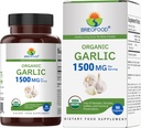 Brieofood 有机蒜类1500mg,45个服务类,蔬菜类,Gluten Free,90个蔬菜片