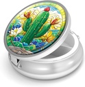 Pill Box-3 皮层和皮夹小金属药丸的比较小药丸案例