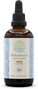 HerbEra Testosteronix B120 无酒精提取器,集中液滴: Ashwagandha, Tribulus水果, Saw Palmetto Berry, Cardam Pods, Barrenwort, Fenugreek. 松波伦. 睾丸酮混合剂 4 Oz
