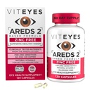 Viteyes AREDS 2 锌自由毛支持,天然Alergen自由毛盖有维生素E,维生素C,Lutein & Zeaxanthin,无锌,无铜,眼科医生信任,美国制造,120Ct