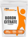 Bulk Assupports.com Boron Borrate Powder - Boron Assuppose for Men and Women, Food Grade - For Bones & Joints Support, 100 mg / service, 250g (8.8 oz) (一包) (一)
