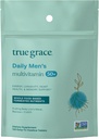 True Grace Daily Men's Multivitamin 50+ - 120 Easy-to-Swallow Tablets - Immune,能源,长寿与记忆支持 - Gluten Free, Soy Free, Vegan - 60 services