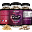 Crave – 与Maca, Ashwagandha & L-Theanine 的女子欲望助推器 – 自然能源,Mood & Hormone平衡支持 – 60 Vegan Capsules