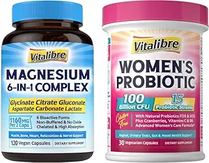 妇女抗生素 100亿CFU 30 Capsules & Magnesium Complex 1,120 Capsules